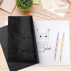 ASTARON 150 Sheets Black Carbon Copy Paper and Tracing Paper with 5 Pcs Embos…
