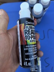 (2) Decoart Fluid Art Ready To Pour Acrylic Jet Black 4 Oz 2 Bottles