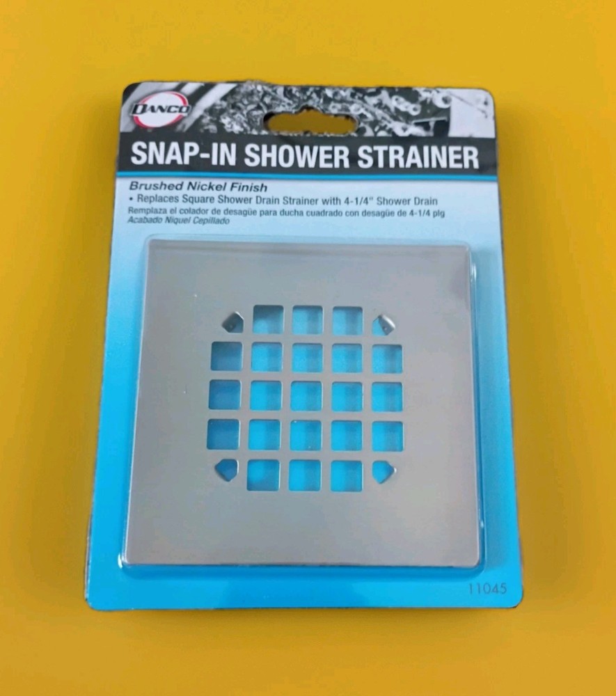 Danco 4-1/4 in. Brushed Nickel Square Stainless Steel Drain Cover