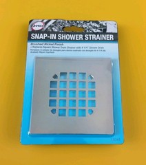 Danco 4-1/4 in. Brushed Nickel Square Stainless Steel Drain Cover