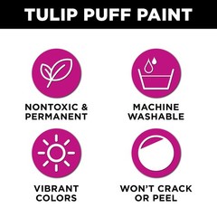 Tulip Puff Fabric Paint Metallic Finish , Permanent Craft Paint for Clothes, …
