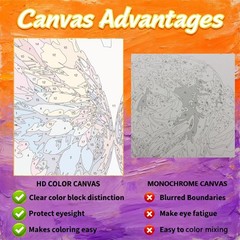 Framed Paint by Numbers Kit for Adults, Angel Wing Adults Paint by Number Kits..