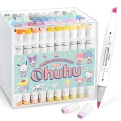 Sanrio x Ohuhu Limited 80 Colors Marker Pen Set Honolulu B Series Brush & Fine