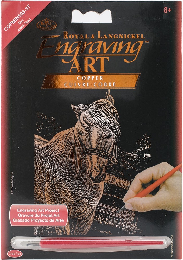Copper Foil Engraving Art Mini Kit 5X7 Mare