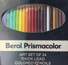 Vintage Berol Prismacolor Set Of 24 Thick Lead Colored Pencils
