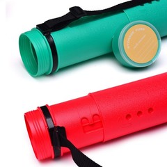 2-Pack Extendable Poster Tubes Expand from 24.5” to 40” large, Red and Green