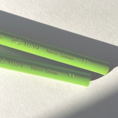 VTG TWO Berol Prismacolor Neon Green Colored Pencils PC 1039 Discontinued New