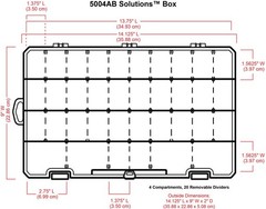 Storage Box 14.125 x 9 Clear Plastic Craft Organizer Dividers ArtBin Large Case