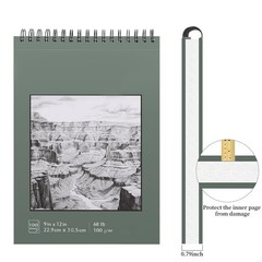 Spiral Sketchbook 9×12, 100 Sheets, 100Gsm Art Paper, White