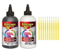 Unicorn SPiT Gel Stain & Glaze Paint in One – 8oz Black & White Set – Midnight’s
