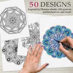 Mandala Coloring Book for Women Relaxation, 50 Patterns Spiral Bound Mindfuln…