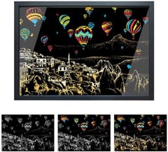 Scratch Painting kits, Craft Art Set, Rainbow Art Painting Paper for Kids Adult
