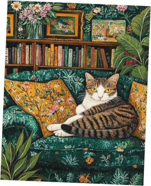 Paint by Numbers Kit for Adults 16″X20″Rolled Canvas(Frameless)-Cat 1