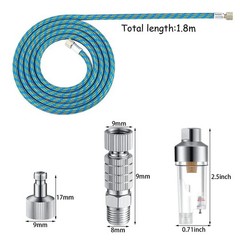 Dual Action Airbrush Kit with 0.2mm 0.3mm 0.5mm Nozzles, Air Hose & Quick Cou…