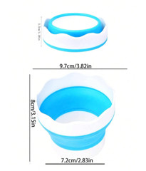 1 pc Foldable Silicone Art Brush Holder & Wash Bucket for Cleaning & Rinsing