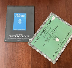 Lot Of 2 Arches & Montval Watercolor Paper 11 Sheets Total 9 X 12 Vintage Movlin