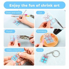 Auihiay 40 Pieces Shrink Plastic 40PCS 7.9 x 5.7 inch, Semitransparent