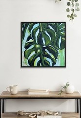 Sylvie Blank Framed Canvas Wall Art Black Beaded, Vintage 22×22 Beaded Black