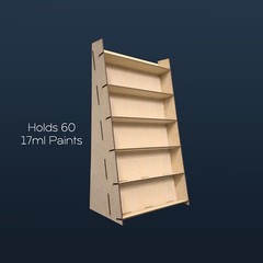 RWD Paint Rack – Shelf Display Laser cut Vertical for 17ml paints (T60)