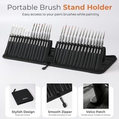 30 PCS Miniature Paint Brush Set – Detail Brushes for Acrylic, Oil, Watercolor,