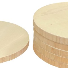 6 Pack 14 Inch Round Wood Canvas Panels Unfinished Wooden Plates Round Wood C…