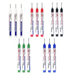 FWYDRJZC Long Head Deep Hole Marker Pens, Black, White, Red, Green, Blue
