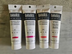 4 Liquitex Heavy Body Acrylic Paint 2-oz Quinacridone Red Orange Magenta Crimson