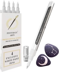 Versatile White Paint Pens – 0.7mm Fine Tip Set of 4 for All Surfaces