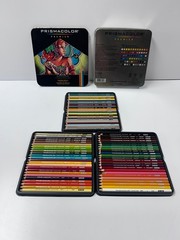 Prismacolor Premier Metal Tin of 72 Colored Pencils Mostly Never Used