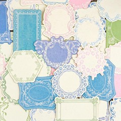 120Pcs Vintage Scrapbooking Paper, Scrapbook Supples Kit, Writing pink, cream