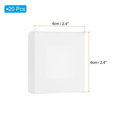 Stretched Canvas, 20 Pcs 2.4″ x 2.4″ Square Canvas for Painting, White