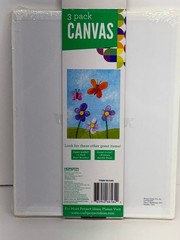 8 x 10 Canvas Panels 3 Pack White