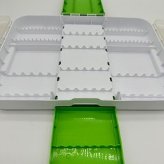 Crayola Marker Storage Case White Green Clear Plastic Organizer