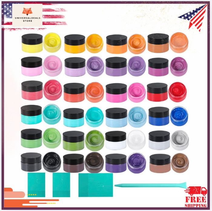 24 Colors Chalk Paste Paint Set for Wood Fabric DIY Art Craft