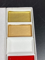 Yasutomo Metallic 6 Piece Traditional Japanese Watercolors Vintage High Quality