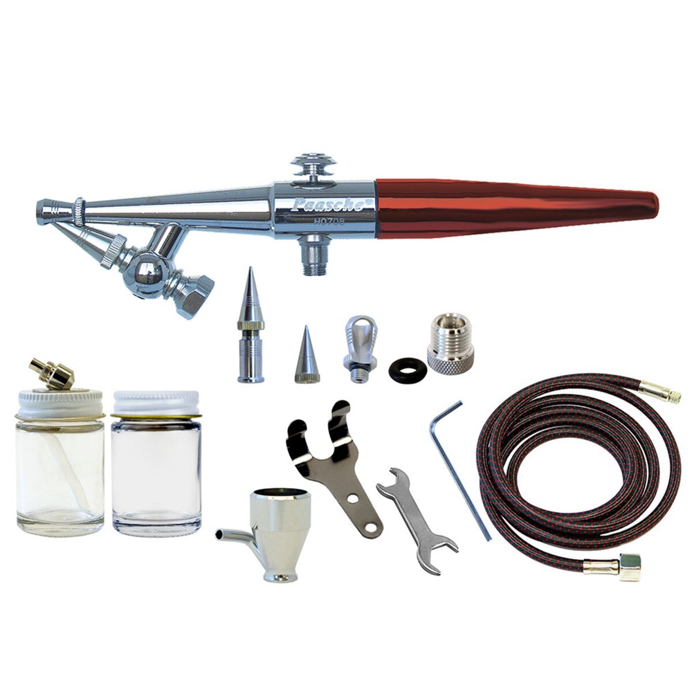 Paasche HS-3MH (Formerly HS-202S) Single Action Airbrush Set with Metal Handle