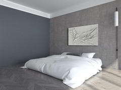 NANKAI Hand-Painted White Texture Abstract Art Painting Minimalist Art Home O…