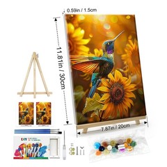 ATDMS Bird Paint by Numbers Kit for Adults with 7.87 x 11.81 inches, 263