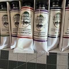 Professional Watercolor Paint Set (6) 37 ml / 1.25 Fl Oz Assorted Colors – New