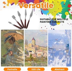 10PCS Palette Knife Stainless Steel Painting Knife Metal Artist Knives Spatula