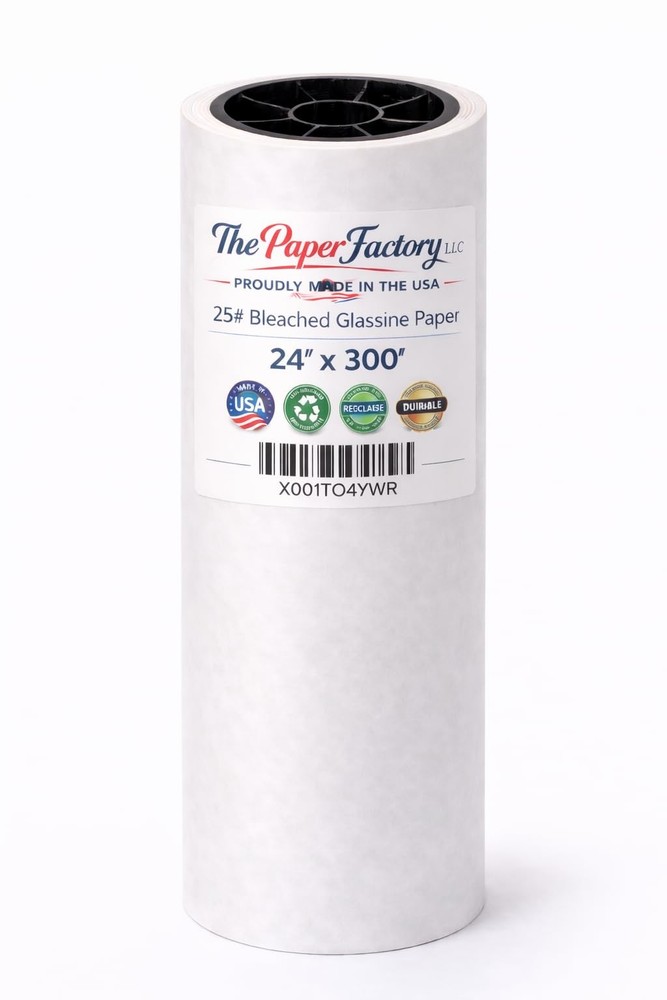 Glassine Paper 24″ x 300′ Premium Acid-Free Neutral pH. Archival Safe, Transl…