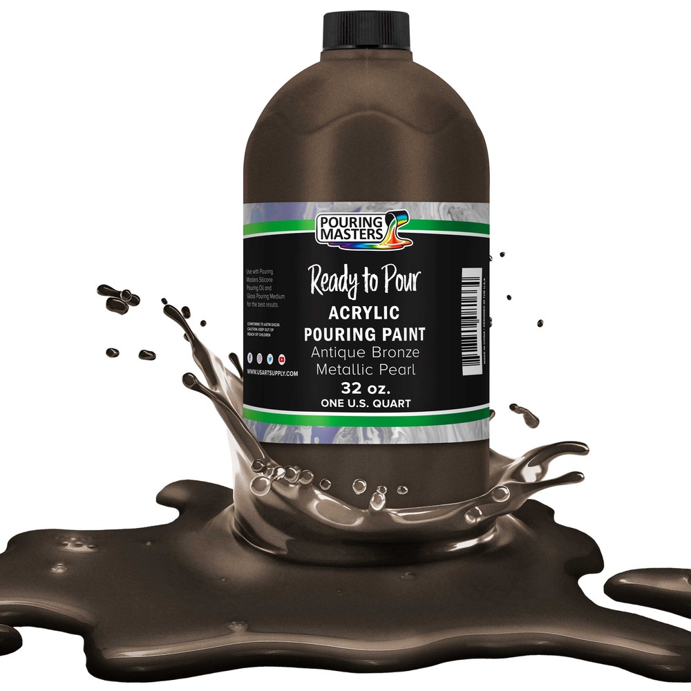 Pouring Masters Antique Bronze Metallic Pearl 32oz Water-Based Acrylic Paint
