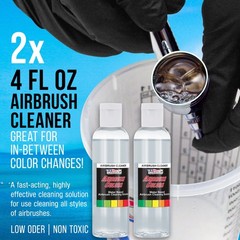 Deluxe Airbrush Cleaning Kit, 3 in 1 Airbrush Clean Pot, Holder Brushes Set