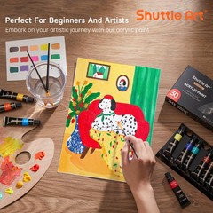 Shuttle Art Acrylic Paint Set, 30 x12ml 0.4 Fl Oz (Pack of 30), 30 Colors