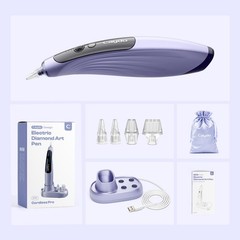 Caydo Electric Diamond Art Pens with Light, 1 Count (Pack of 1), Purple