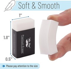 Mr. Pen 8 Pack Pencil Erasers, Small White Rubber Eraser for Kids School Office