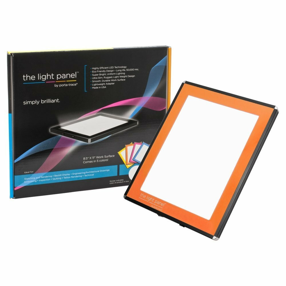 Porta-Trace LED Light Panel | Orange Frame, 8 1/2 x 11 Inch **OPEN BOX**