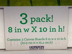 8 x 10 Canvas Panels 3 Pack White