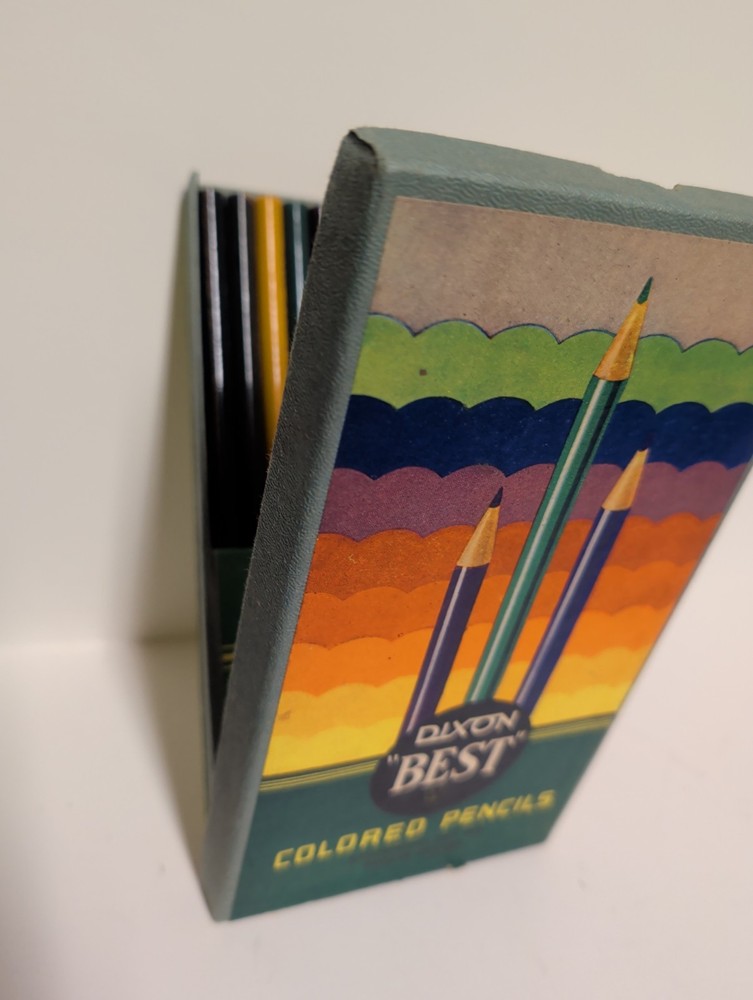 UNUSED “12” Colors Vintage Dixon Best Colored Pencils No 105 Assortment