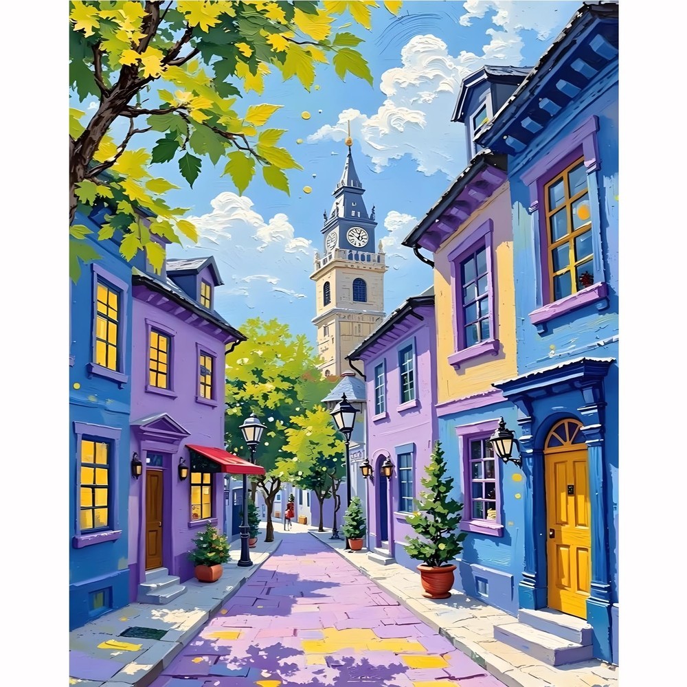 Paint by Numbers Kit for Adults, Scenery-Cityscape Adults Paint by Number Kits